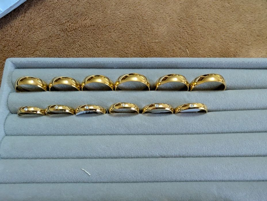 Alianças clássicas 4/6mm ouro laminado