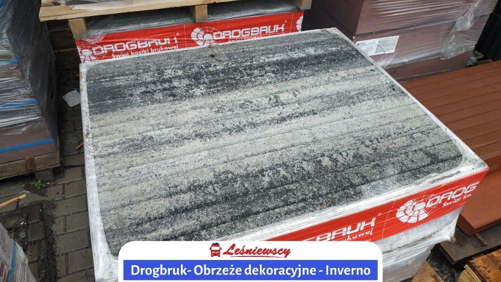 Obrzeże do kostki brukowej Drogbruk-Inverno DEKORACYJNE 6x20x100cm HIT