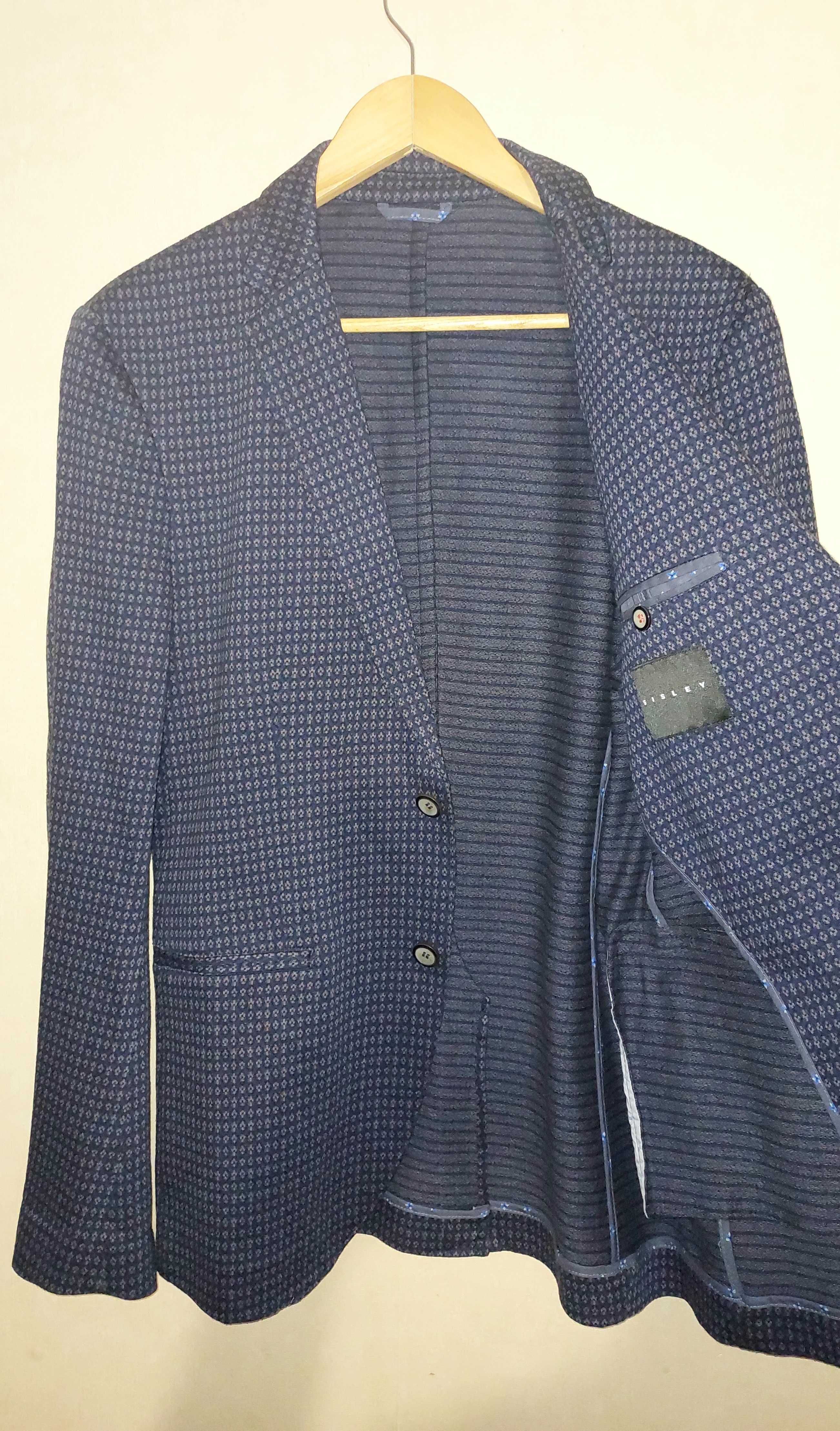 Неношеный 50 Slim SISLEY пиджак блейзер из джерси 100% cotton