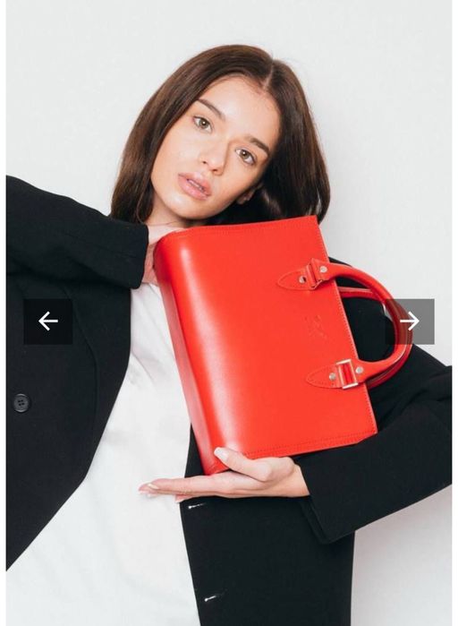 Сумка натур.шкіра The wings червона