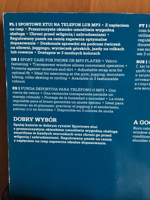 Etui na ramię NOWE na telefon do biegania