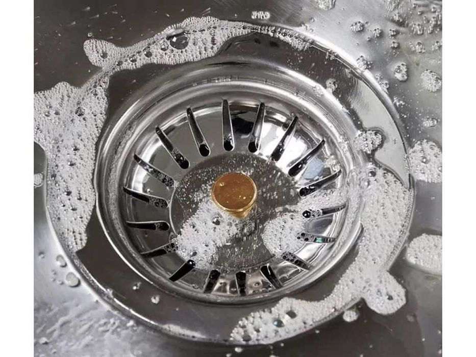 2 x KOREK METALOWY DO ZLEWU Zlewozmywaka SITKO Duże, KOSZYK, Zatyczka