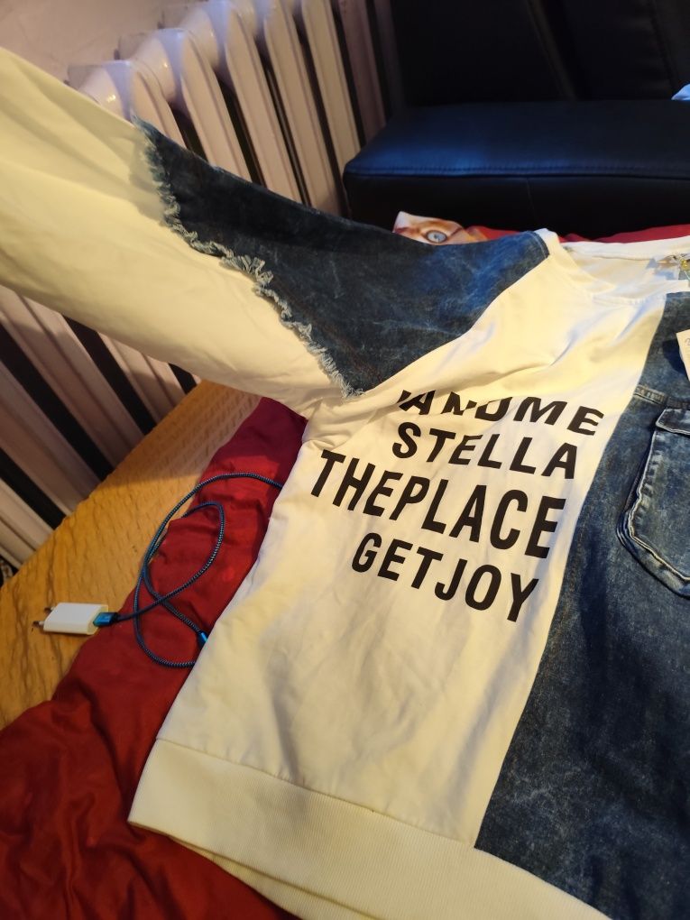 Bluza z jeansem l,xl