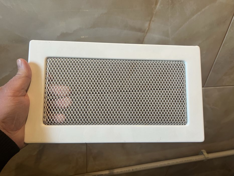 Камінна решітка біла метал