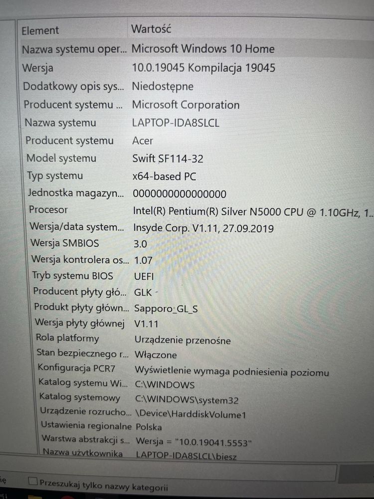 Laptop Acer Swift 1 SF114-32 Bdb Stan!