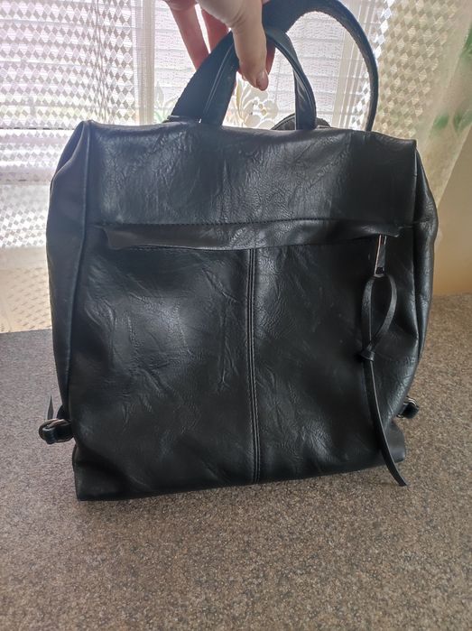 Сумка шкіряна чорна