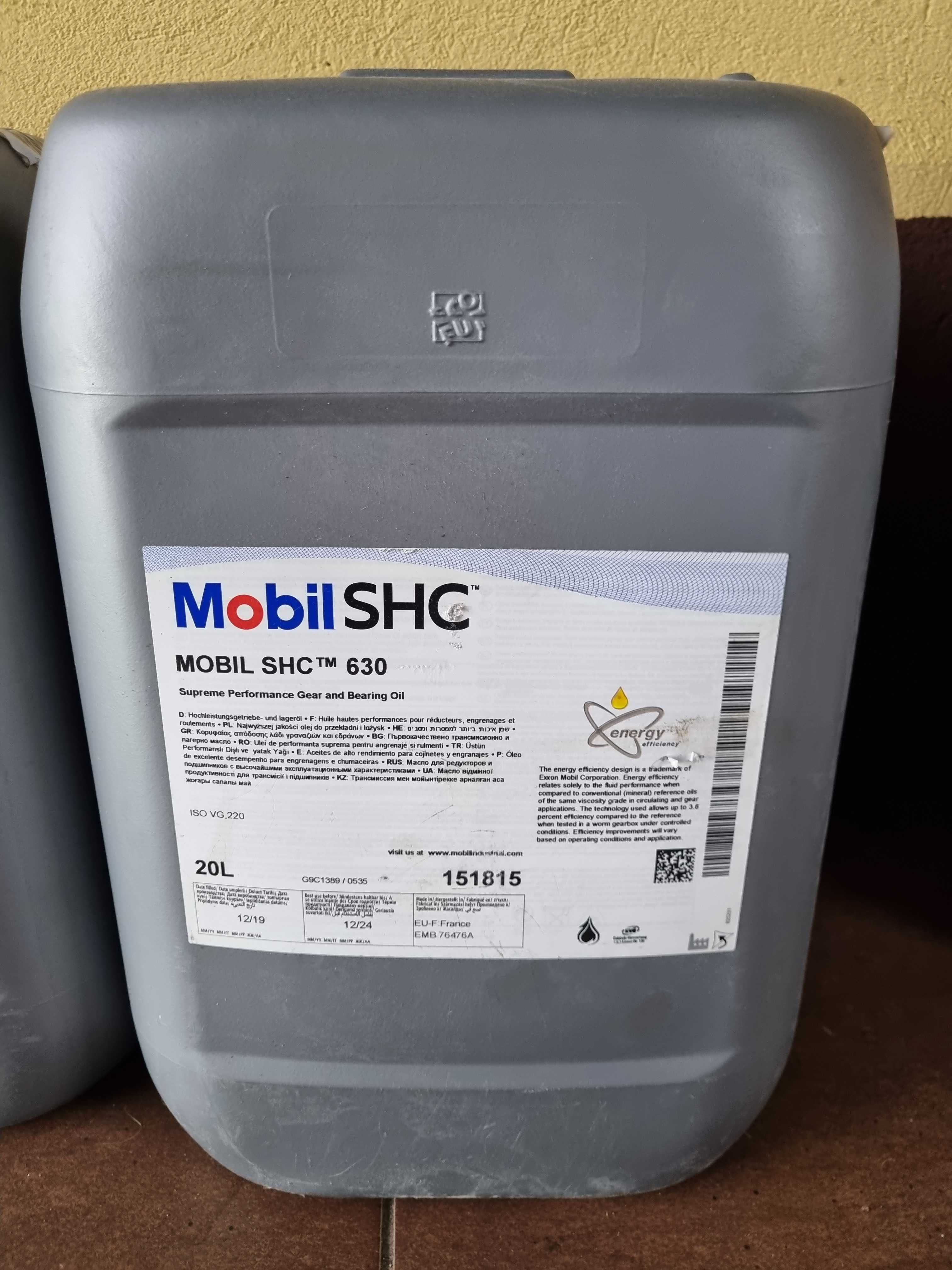 Olej MOBIL SHC 629  i gear 220 cena za 1 bańke oleju