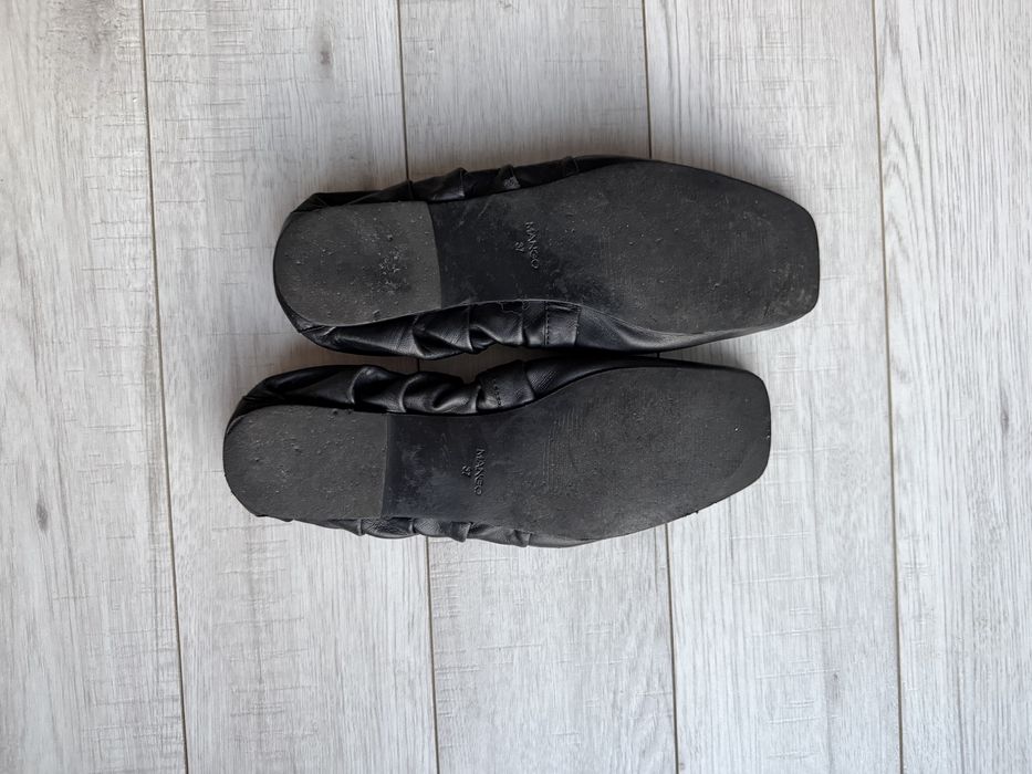 Mango czarne baleriny – skóra naturalna, rozmiar 37 jak nowa