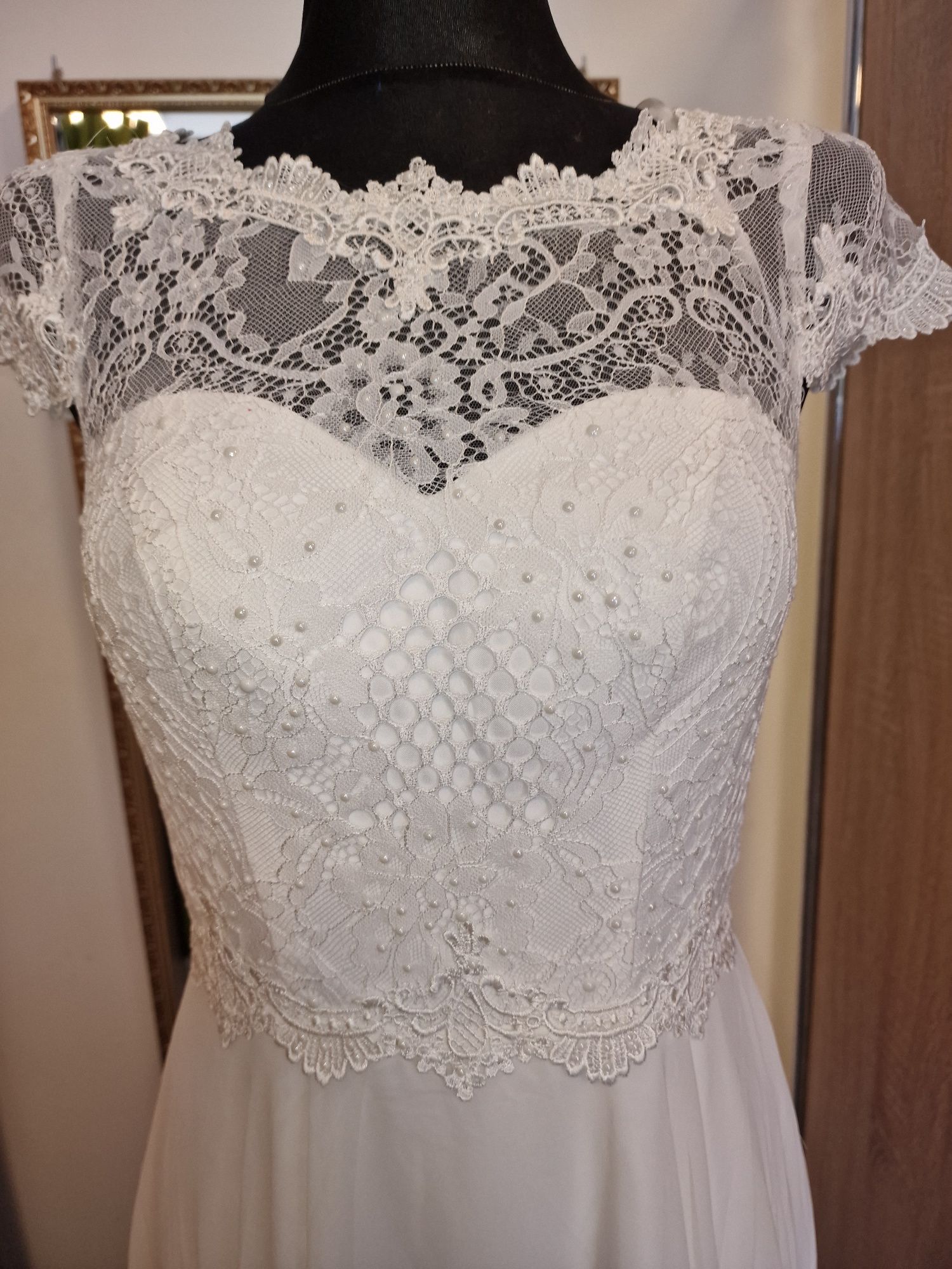 Piekna suknia ślubna balowa 34 xs