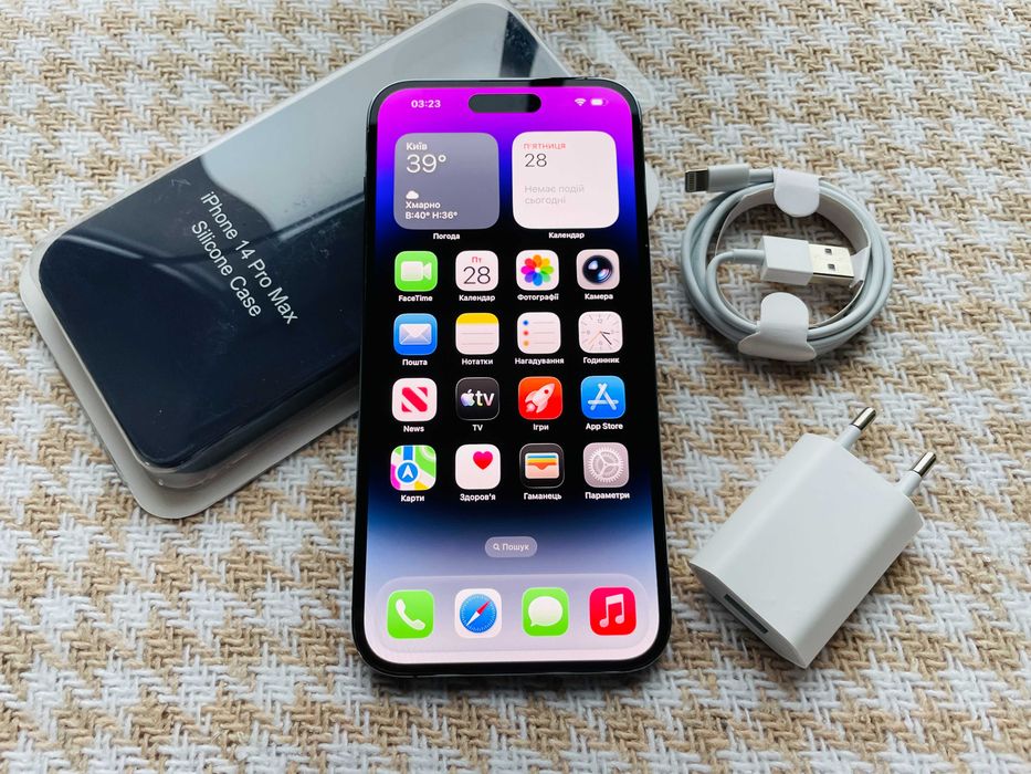 IPHONE 14 PRO MAX 512Gb АКБ 98% Deep Purple NEVERLOCK ( 01225)