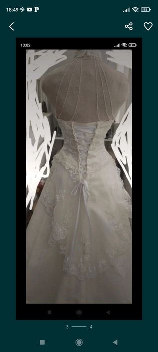 Vestido de casamento muito bonito e elegante