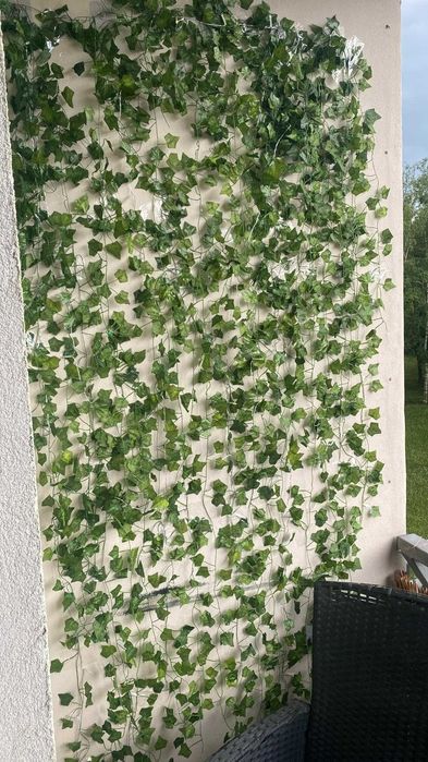 Sztuczny bluszcz 50 m na ścianę balkon taras dekoracja 50 metrów