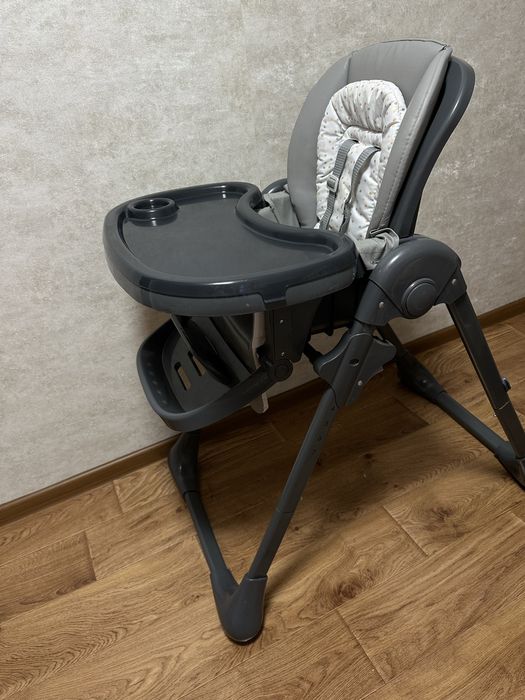 Стільчик для годування 2 в 1 Kinderkraft Tummie Grey