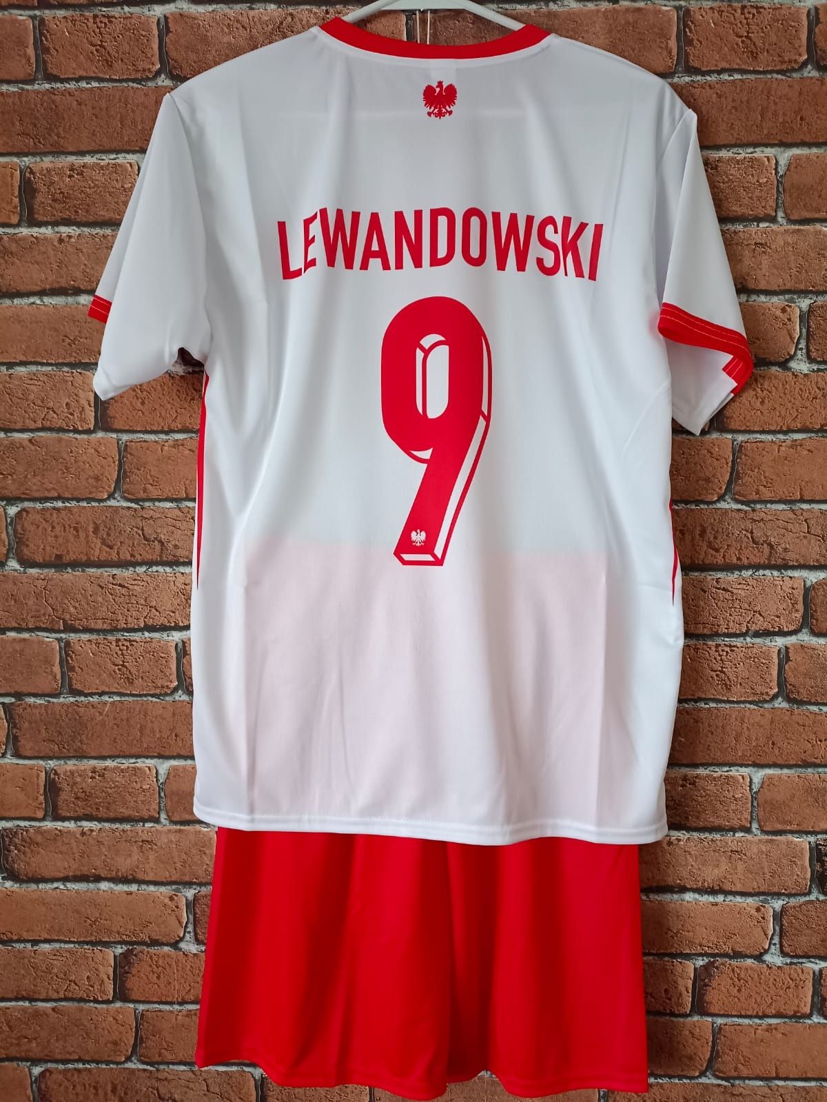 Strój piłkarski dziecięcy Polska Lewandowski rozm. 164