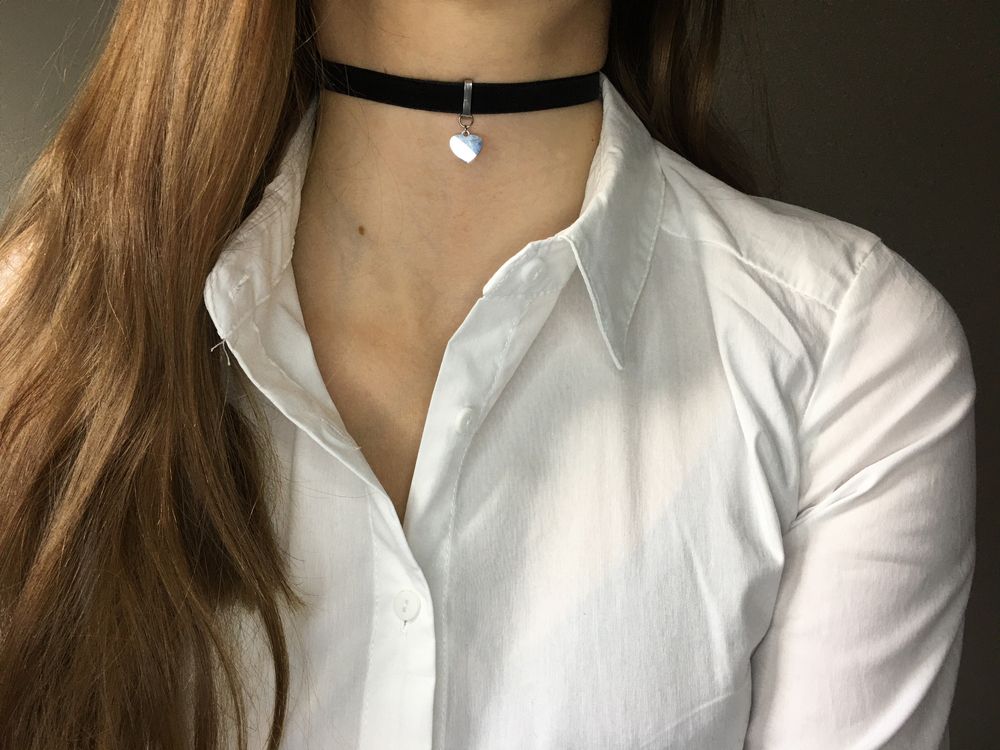 Choker Love czarny obroża naszyjnik szyję