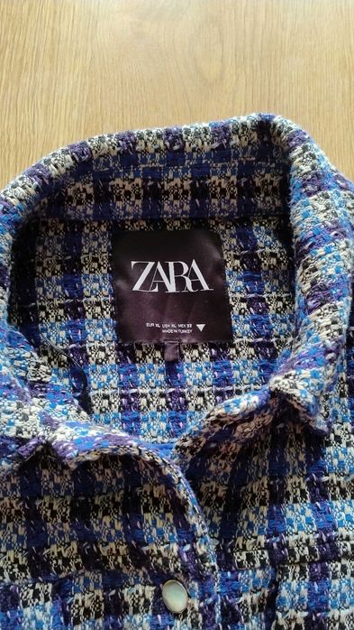 Krótka tweedowa marynarka, kurtka  Zara XL