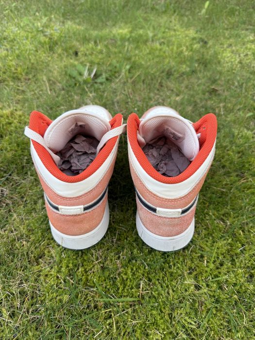 Jordan 1 Mid Team Orange GS Tamanho 37,5