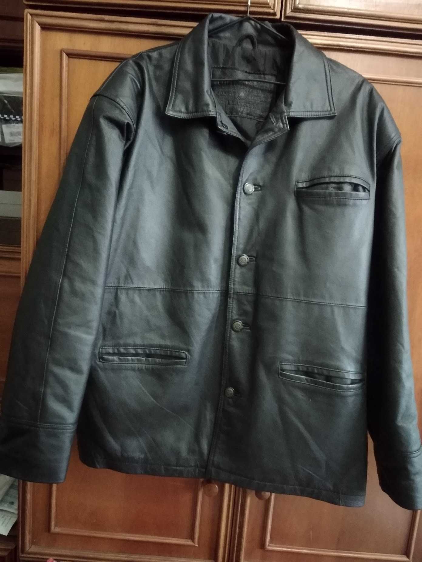 Кожаные мужские куртки, MDK, р. М, Cotton Belt, р.54