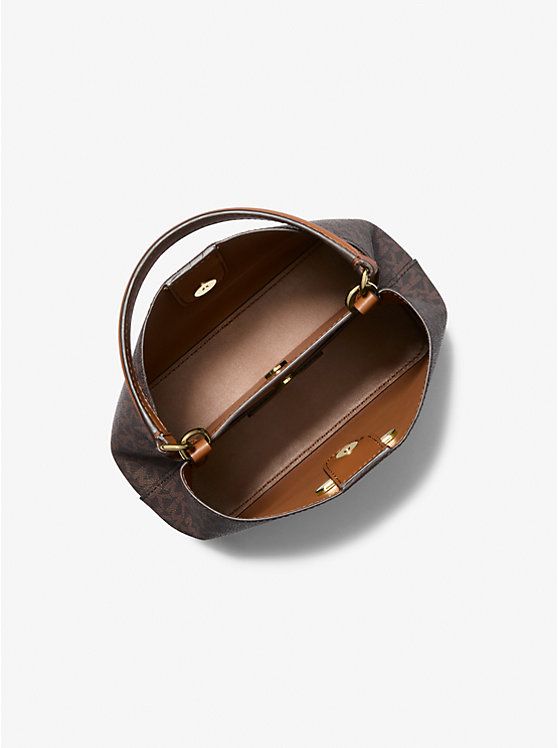 Michael Kors  Pratt small bucket shoulder brown monogram