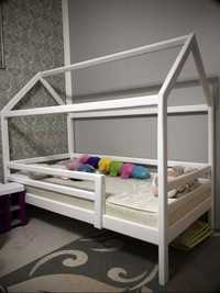 Дитяче ліжко будиночок Анжеліка 80х190см білий колір. Кровать домик
