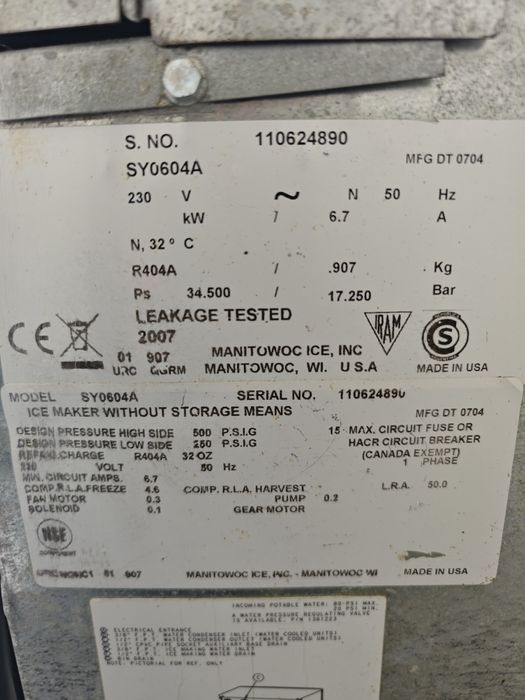 Льодогенератор 300 кг льоду на добу Manitowoc SY0604A