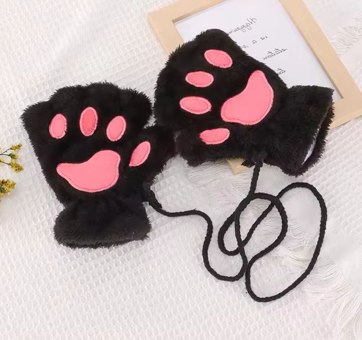 Kostium kota Kocie uszy opaska rękawiczki strój kota przebranie łapki