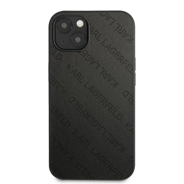 Karl Lagerfeld Etui iPhone 13 mini 5,4" - Czarny Perforated Allover
