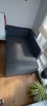 IKEA BYGGET Łóżko pojedyncze 91x149 Ciemnoszary leżanka sofa