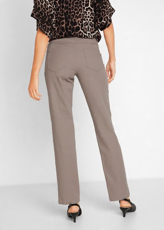 B.P.C proste spodnie damskie taupe r.36