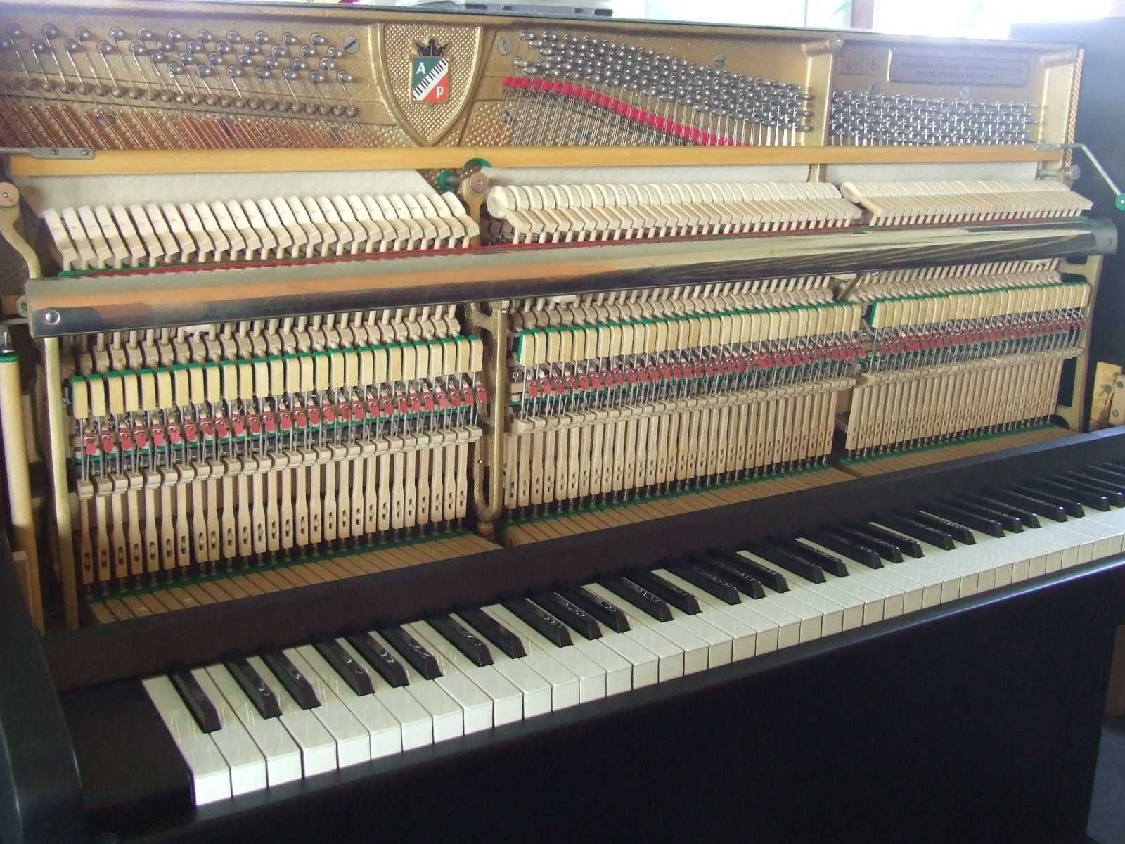 Pianino Petrof mod 124, czarne, mebel po renowacji