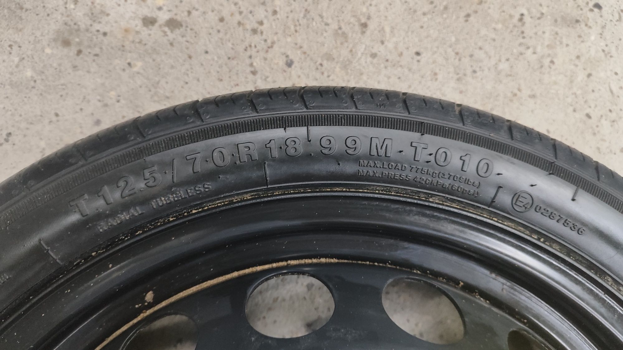 Koło dojazdowe 125/70 R18