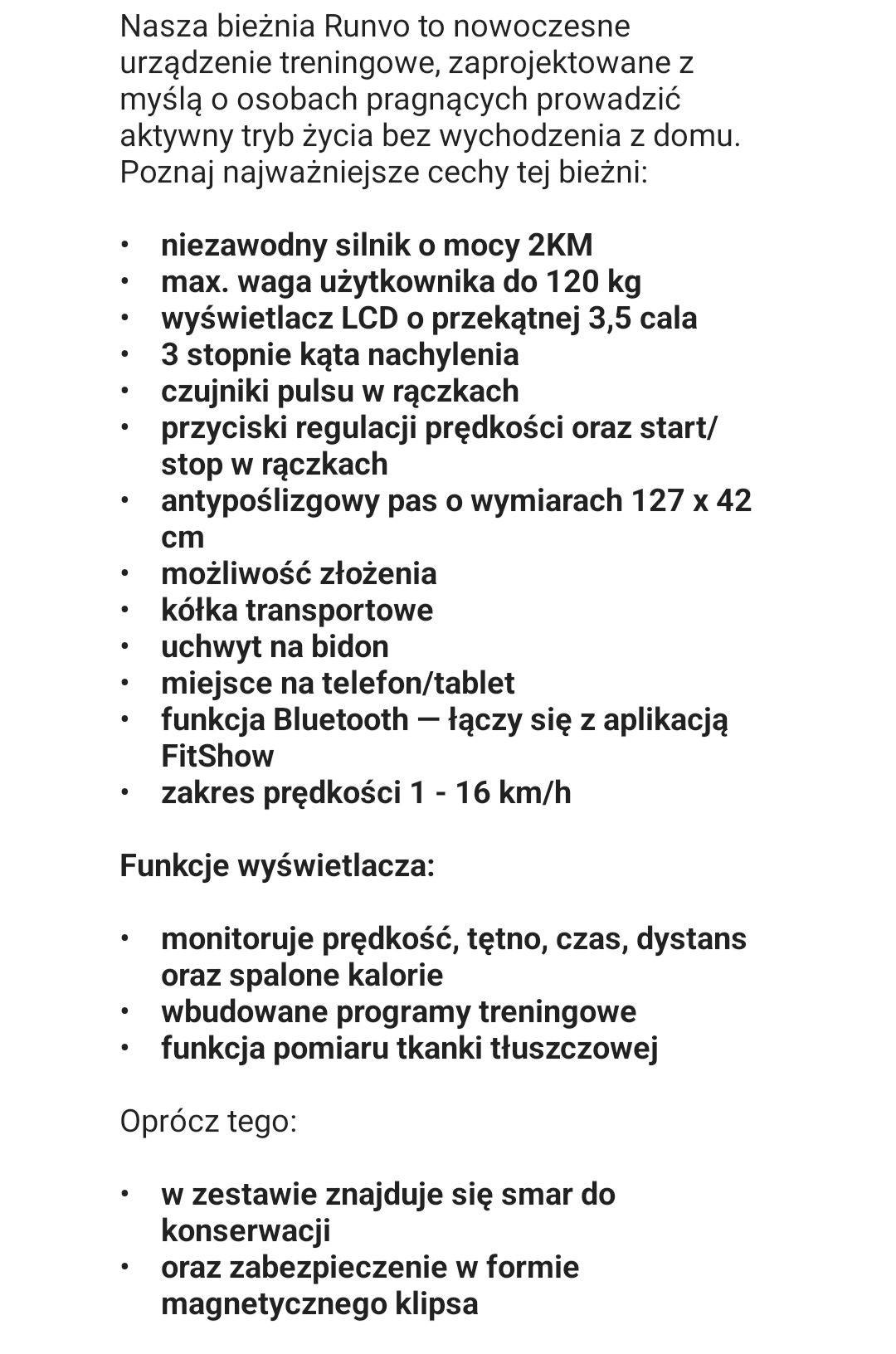 Bieżnia TX-700TM RUNVO