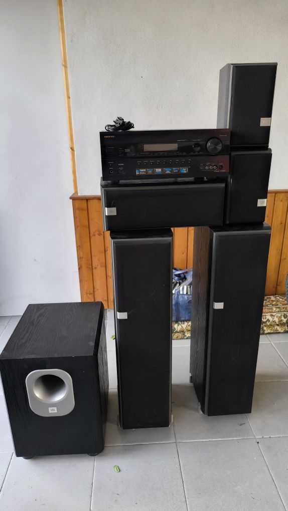 Vendo ou troco, sistema home cinema com amplificador