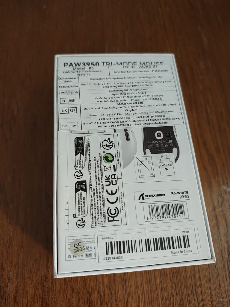 Myszka Gamegowa ATTACK SHARK R6 8K Hz