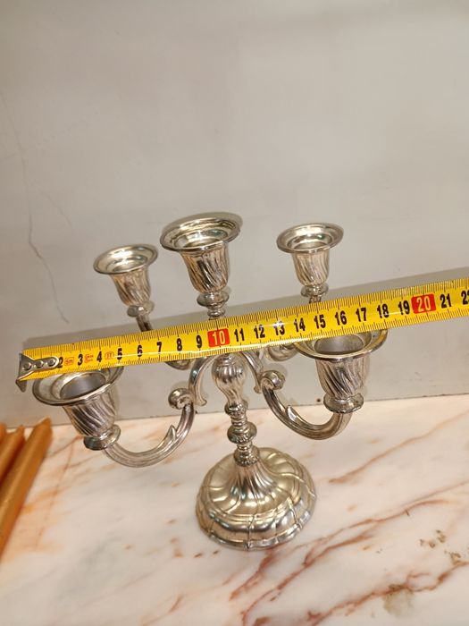 Candelabro / castiçal cinco lumes fabricado na Alemanha Ocidental pela