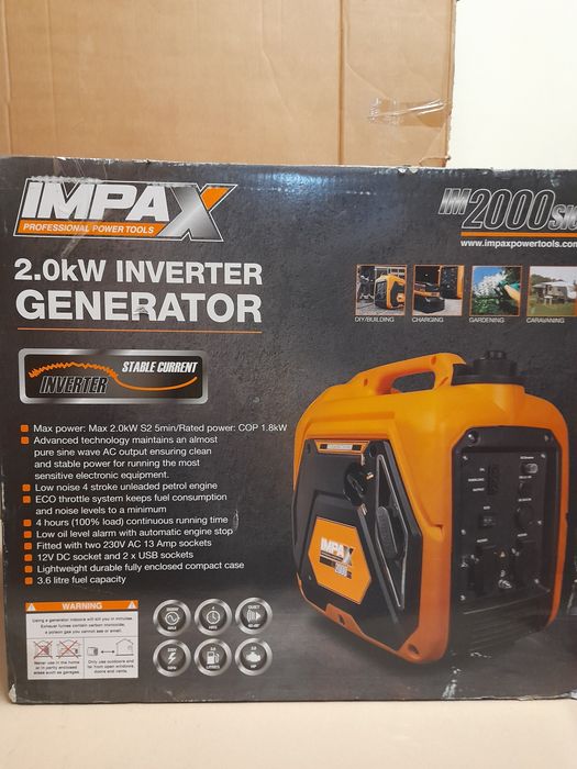 Impax 2kW 2000W Cichy Agregat Generator Prądotwórczy Jak Nowy