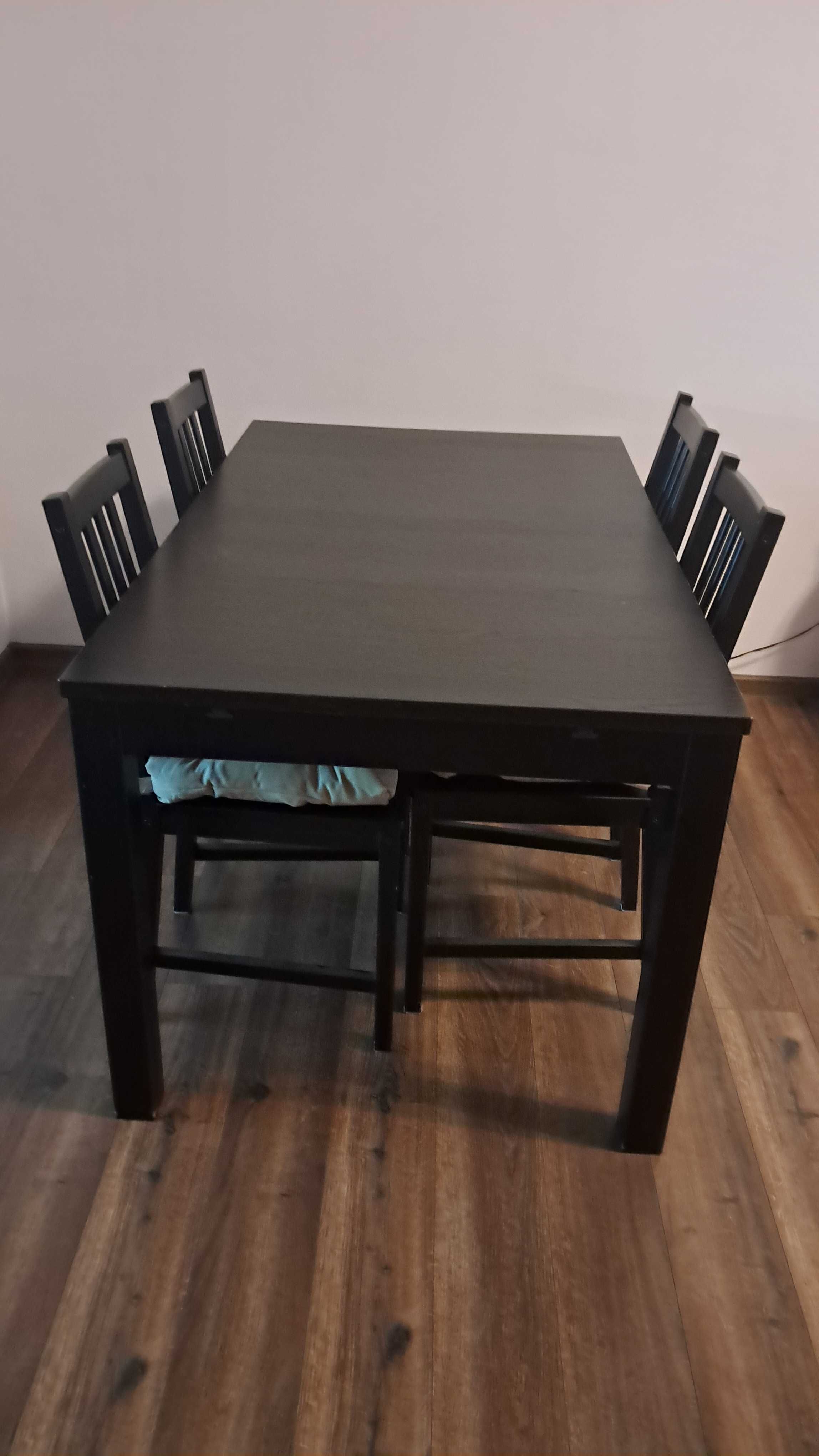 Stoł rozkładany IKEA + 4 krzesla IKEA Stefan