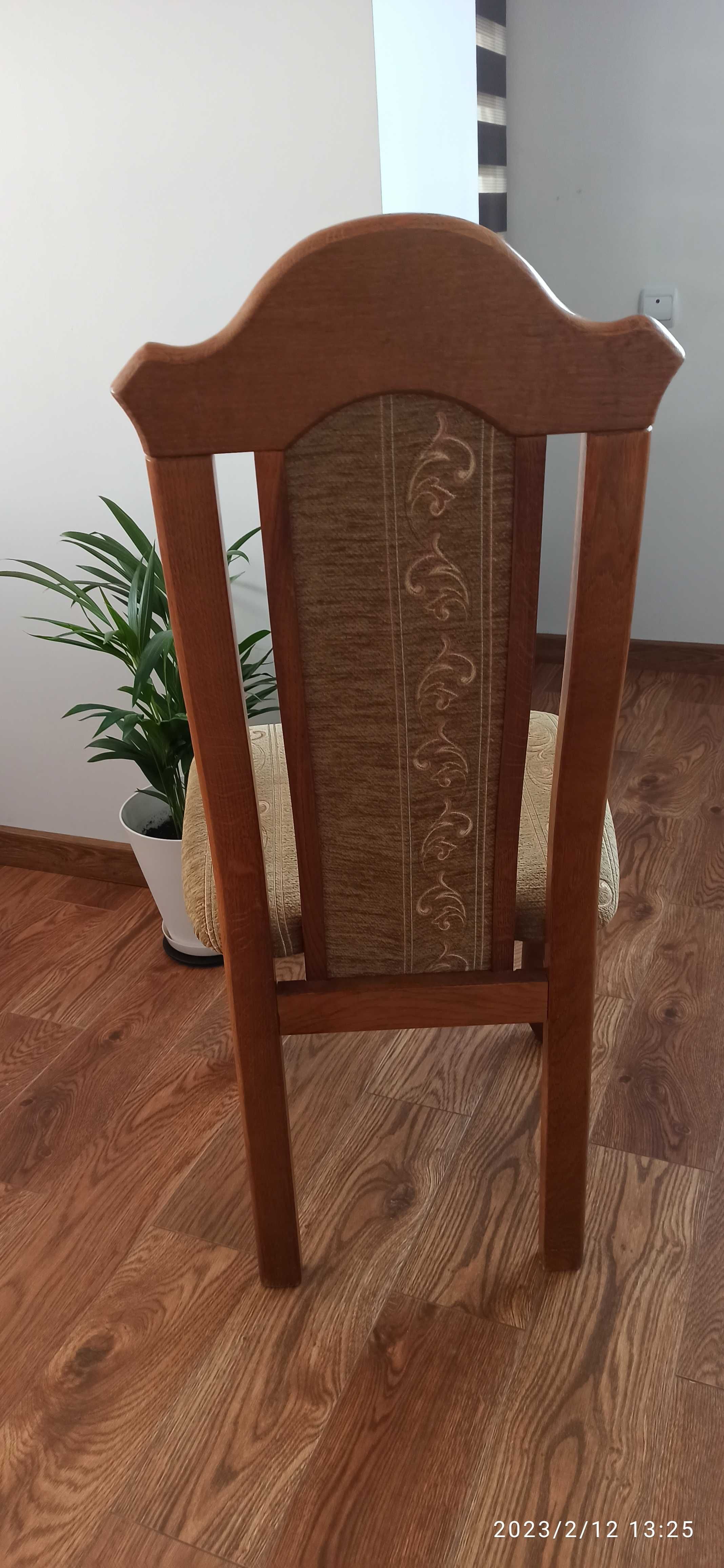 Krzesła stan dobry dwie sztuki / krzesło do salonu beżowe brązowe