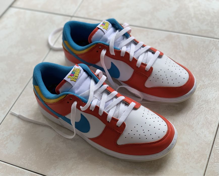 [NOVAS] Nike x LeBron James x Fruity Pebbles Dunk Low QS sapatilhas 44