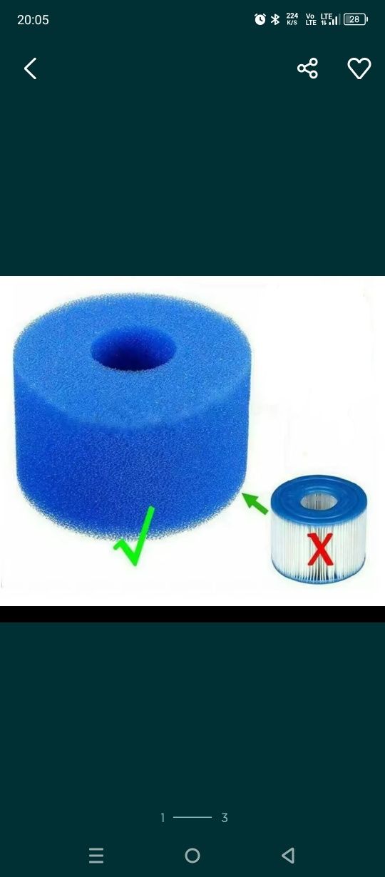 Filtry S1 Intex wielorazowe do jacuzzi