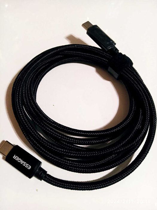 Кабель Essager Type C to Type C, 100 Вт, 5 A, 2 м, для быстрой зарядки