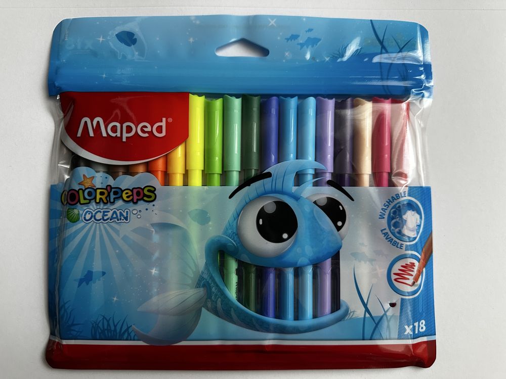 Flamastry Ocean 18 kolorów Maped Mazaki ColorPeps