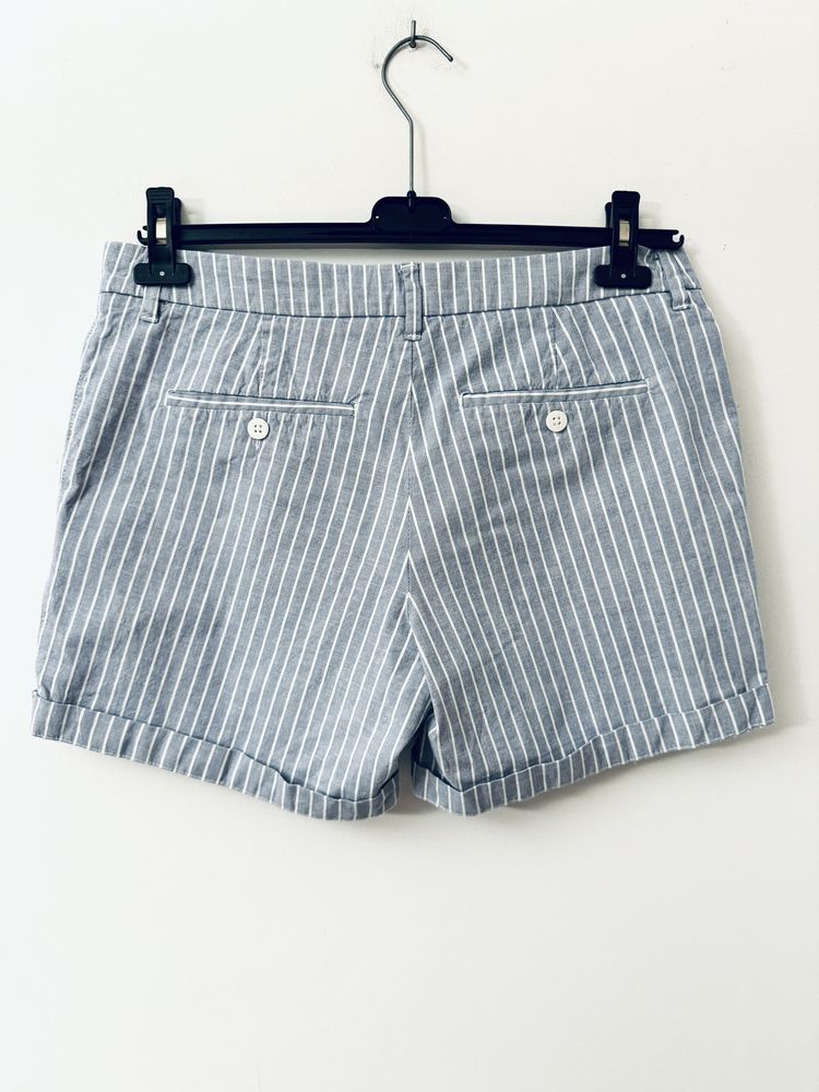 Szorty damskie H&M rozm. 42 jasno niebieskie w paski