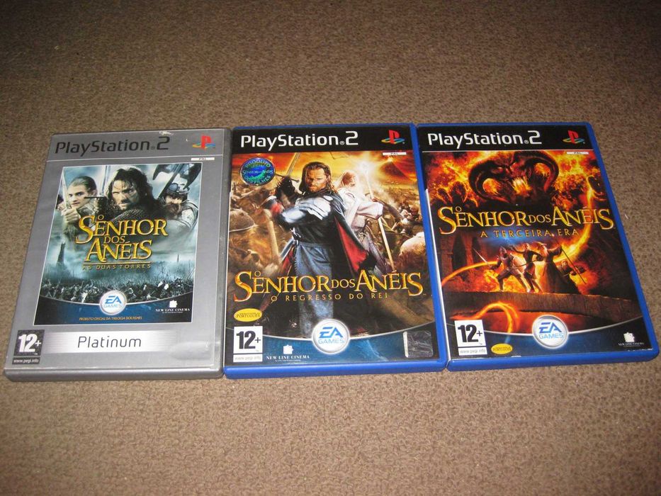 3 Jogos para PS2 da Saga "Senhor dos Anéis" Completos!