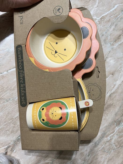 Набір  бамбукового посуду в подарунковій упаковці