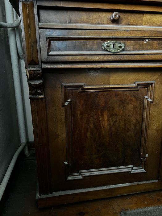 Stary polski kredens vintage meble przedwojenne witryna szafa