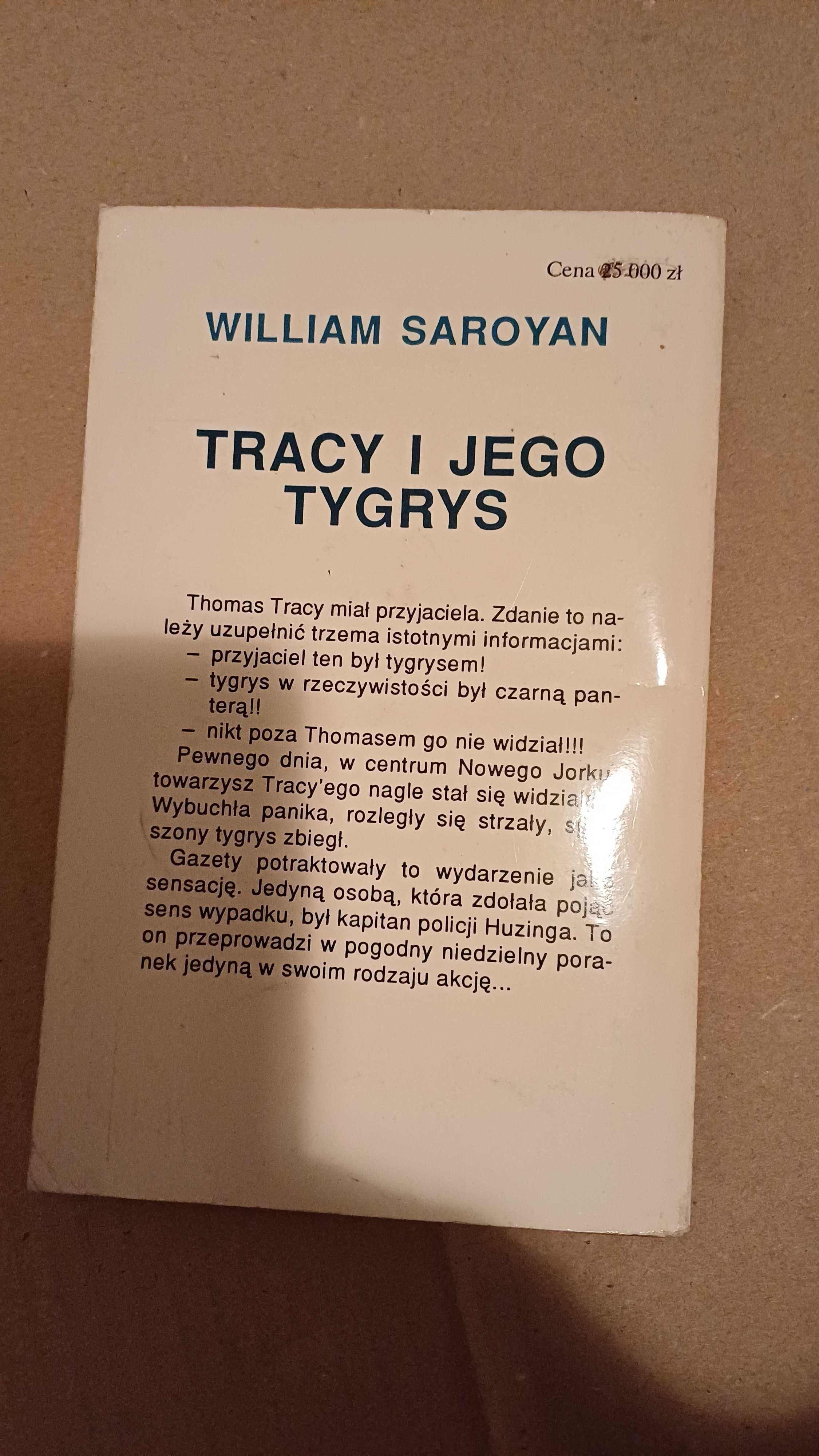 Książka - Tracy i jego tygrys, William Saroyan
