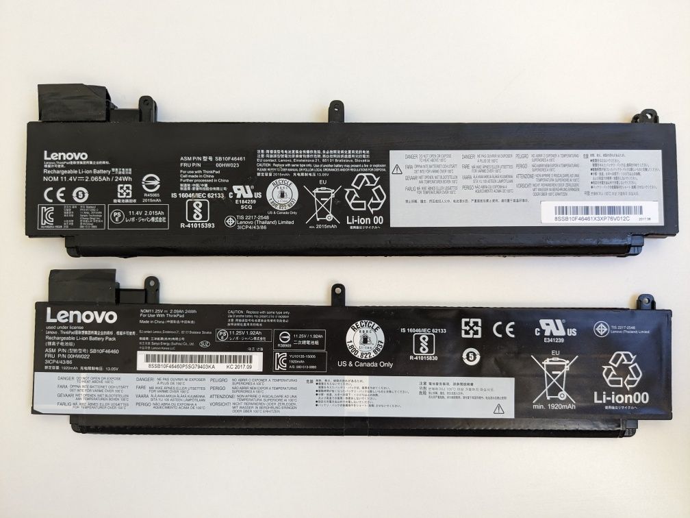 Оригінальна батарея для Lenovo ThinkPad T460s T470s  00HW022 00HW023
