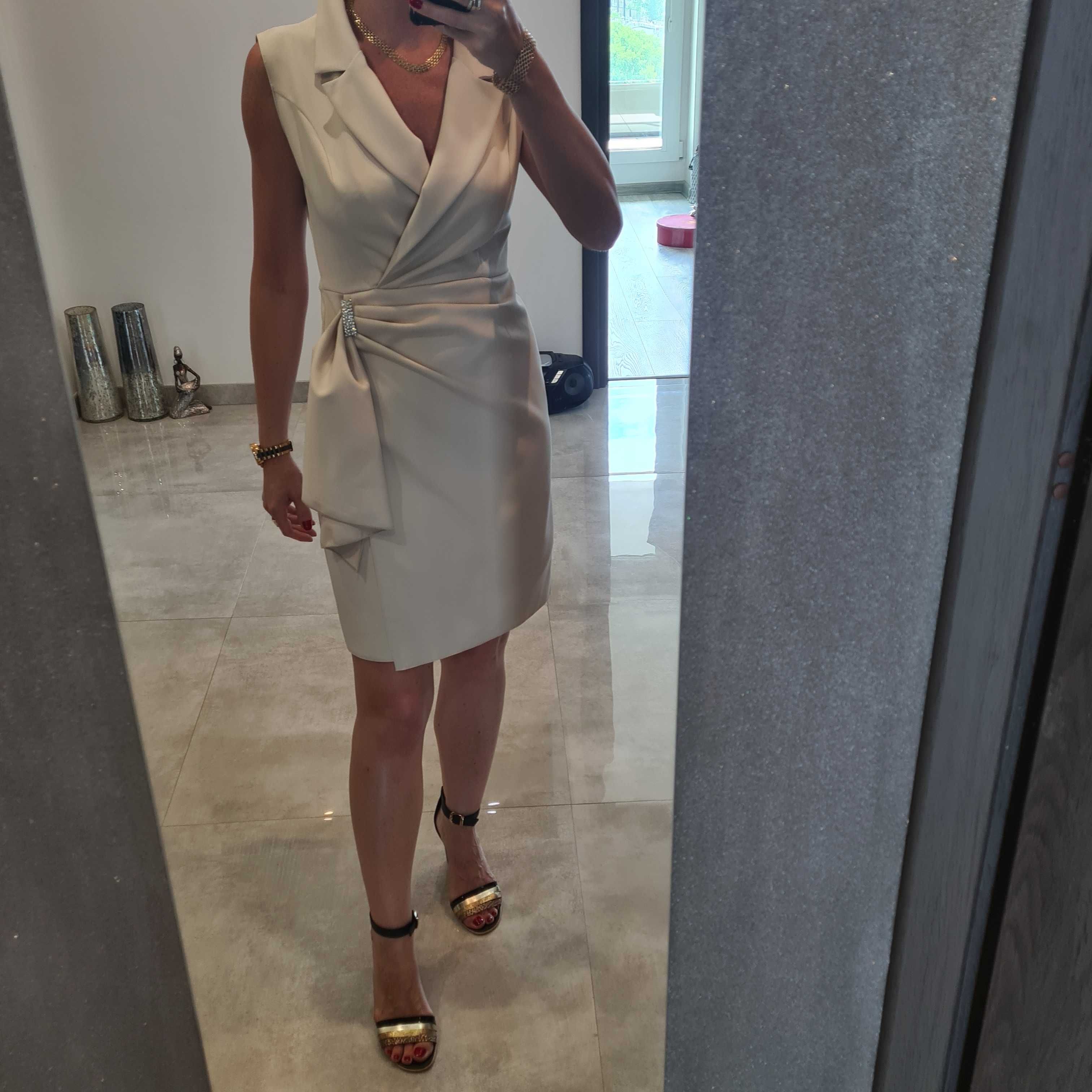 Przepiękna Elegancka sukienka wizytowa, wesele, wyjscie M / L