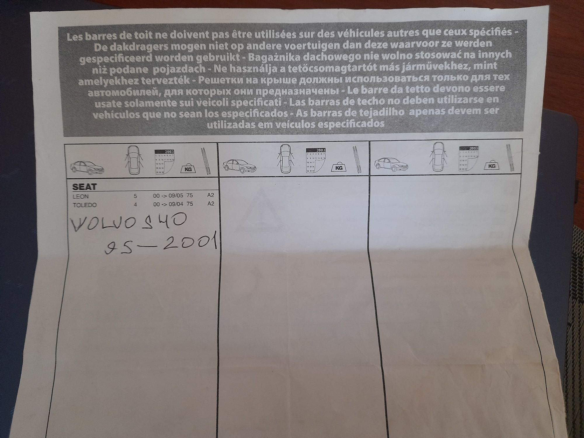Barras tejadilho